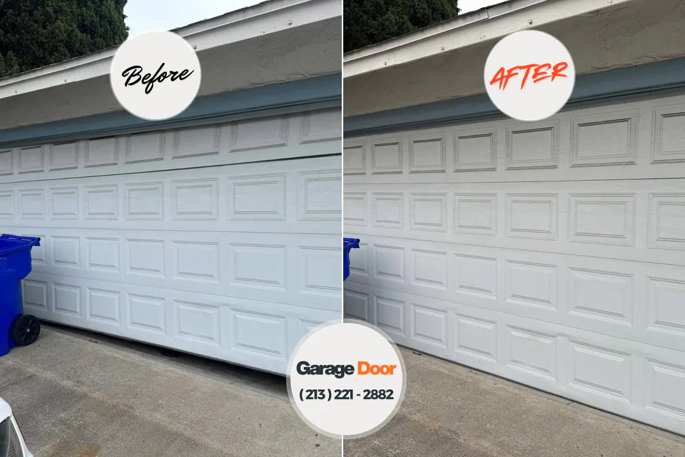 Before and after: garage door repair Apple Valley, OH